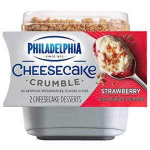 Philadelphia Strawberry Cheesecake Crumbles (2 ct Pack, 3.25 oz Cups)