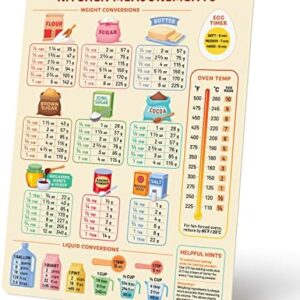 Levain & Co Kitchen Conversion Chart Magnet for Easier Cooking & Kitch…